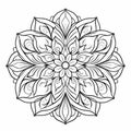 Mandala Coloring Pages: Lily Flower For Adult Coloring