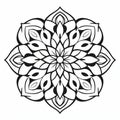 Bold And Intricate Black And White Mandala Design