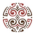 Mandala. Creative circular ornament. Round symmetrical pattern. Vintage decorative elements. Royalty Free Stock Photo