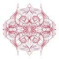 Mandala. Decorative round blue lace pattern Royalty Free Stock Photo