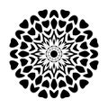 Mandala decorative round ornament. Can be used for greeting card, phone case print, etc. Hand drawn background,