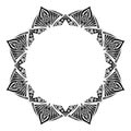 Mandala. Decorative round ornament, round frame. Isolated on white background. Arabic, Indian, ottoman motifs Royalty Free Stock Photo