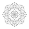 Mandala design element. Symmetric round ornament. Abstract doodle background. Coloring page. Vector illustration Royalty Free Stock Photo