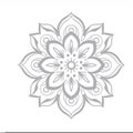 Minimalistic Mandala Pattern on White Background