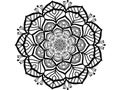 Mandala design hand drawn pattern for background wallpaper meditation coloring.