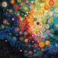 Mandala Design: Kaleidoscope & Fiery Center, generative ai