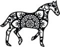 Horse mandala , animal , mandalas pattern .