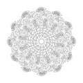 Mandala enigmatic whorls coloring book page for kdp book interior