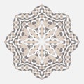 Mandala. Ethnicity round Greco Roman ornament. Ethnic style.