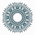 Mandala. Ethnicity round ornament. Ethnic style. Elements for invitation cards, brochures, covers.