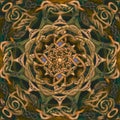 Mandala featuring a combination of Celtic knots and spirals Royalty Free Stock Photo