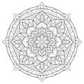 Mandala floral beautiful outline circle