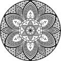 Mandala floral flower pattern vector ethnic tribal eastern motifs design Royalty Free Stock Photo