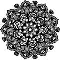 Mandala Floral Hand Drawn Art Vector Line art Henna Tattoo