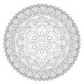 Mandala.Floral mandalas set.Coloring book. Outline . Pattern. Weave design element Royalty Free Stock Photo