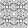 Mandala floral seamless pattern.