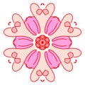 Mandala Flower for element ilustration icon Royalty Free Stock Photo