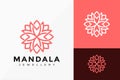 Mandala Flower Jewellery Logo Vector Design. Abstract emblem, designs concept, logos, logotype element for template Royalty Free Stock Photo