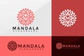 Mandala Flower Leaf logo vector, Boutique Leaf Logos design, modern logo, Logo Designs Vector Illustration Template