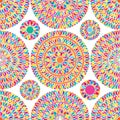 Mandala flower net seamless pattern Royalty Free Stock Photo