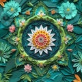 Mandala flower paperquilling art
