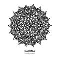 Mandala flower vector drawing. Decorative boho round ornament.