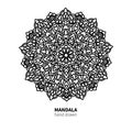 Mandala flower vector drawing. Decorative boho round ornament.