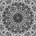 Mandala fractal texture black and white intensity map Royalty Free Stock Photo