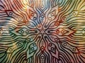 Mandala geometric grunge graphic background multicolor