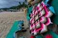 Mandala God Eye Mexican Crafts in Sayulita Mexico, street decoration. Royalty Free Stock Photo