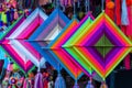 Mandala God Eye Multicolored Mexican Crafts in Sayulita Mexico. Royalty Free Stock Photo