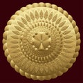 Mandala gold. Round Ornament Pattern. Vintage decorative elements Royalty Free Stock Photo