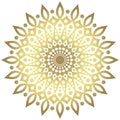 Mandala, Rosette with golden texture