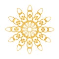 mandala golden art drawn design