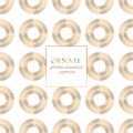 Oriental gold and white ornate vector seamless pattern. Classic ethnic texture