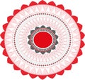 MANDALA GRAY AND RED Royalty Free Stock Photo