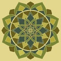 Mandala Green, Heart Chakra Mandala Oriental Ornament