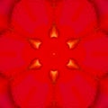 Mandala with hearts on red gaudy background Royalty Free Stock Photo