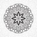 Mandala, highly detailed zentangle, illustration, ethnic tribal tattoo.