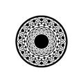 mandala, highly detailed zentangle inspired illustration, black and white