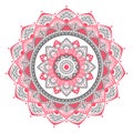 Mandala. Indian antistress medallion. Abstract islamic flower, arabic henna design, yoga symbol.