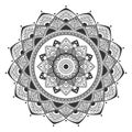 Mandala. Indian antistress medallion. Abstract islamic flower, arabic henna design, yoga symbol.