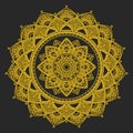 Mandala. Indian antistress medallion. Abstract islamic flower, arabic henna design, yoga symbol.