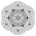 Mandala Intricate Patterns Black and White.