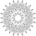 Mandala Intricate Patterns Black and White Good Mood.