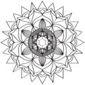 Mandala Intricate Patterns Black and White Good Mood.