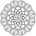 Mandala Intricate Patterns Black and White Good Mood.