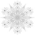 Mandala Intricate Patterns Black and White Good Mood.