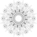 Mandala Intricate Patterns Black and White Good Mood.