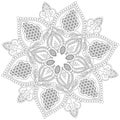 Mandala Intricate Patterns Black and White Good Mood.